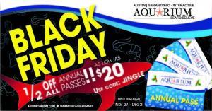 Austin Aquarium Black Friday Annual Pass Deal 1/2 OFF Discount Tickets