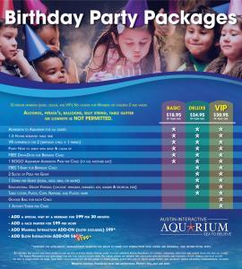 Austin Aquarium Birthday Party Planning Venue